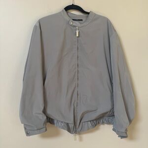 Valentino Garavani Men's Gray Zip Windbreaker Jacket sz 52(IT) / 42 (US) / Large